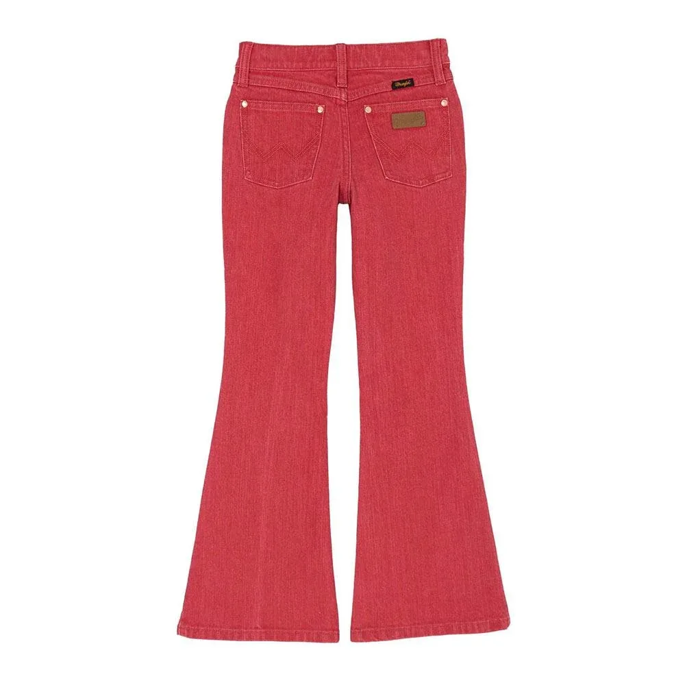 Wrangler Lainey Wilson Girl's Red Flare Jeans