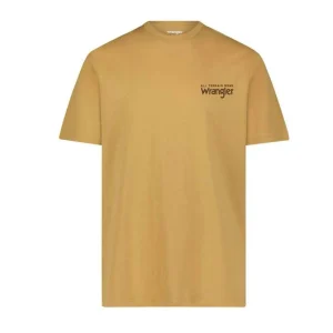 Wrangler Men's ATG Fish Logo Pale Gold Tee