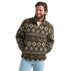 Wrangler Men's Black Olive Hay Way Pullover