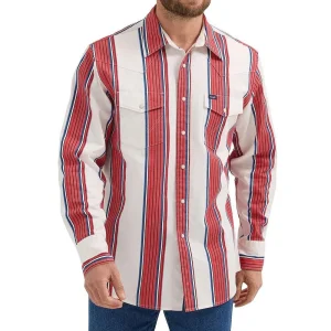Wrangler Mens Brushpopper Stripe Shirt
