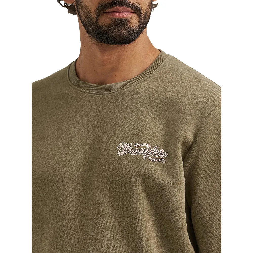 Wrangler Men's Burnt Olive Yee Haw Pullover - Image 2