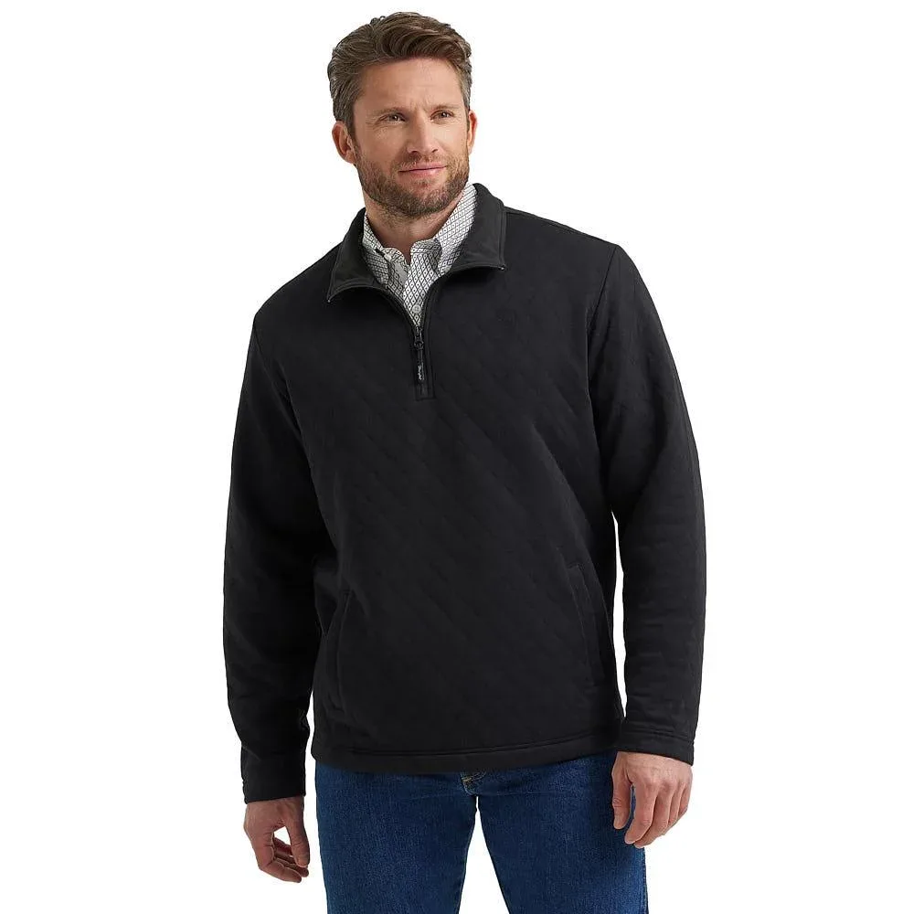 Wrangler Men's George Strait Black 1/4 Zip Pullover