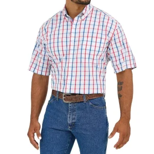 Wrangler Mens George Strait Blue/Red Shirt