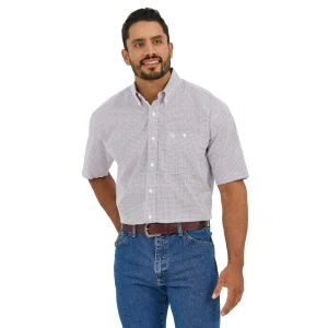 Wrangler Mens George Strait Blue Red Shirt