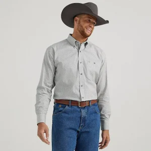 Wrangler Mens George Strait Grey Printed Shirt