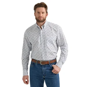 Wrangler Men's George Strait Long Sleeve Button Down