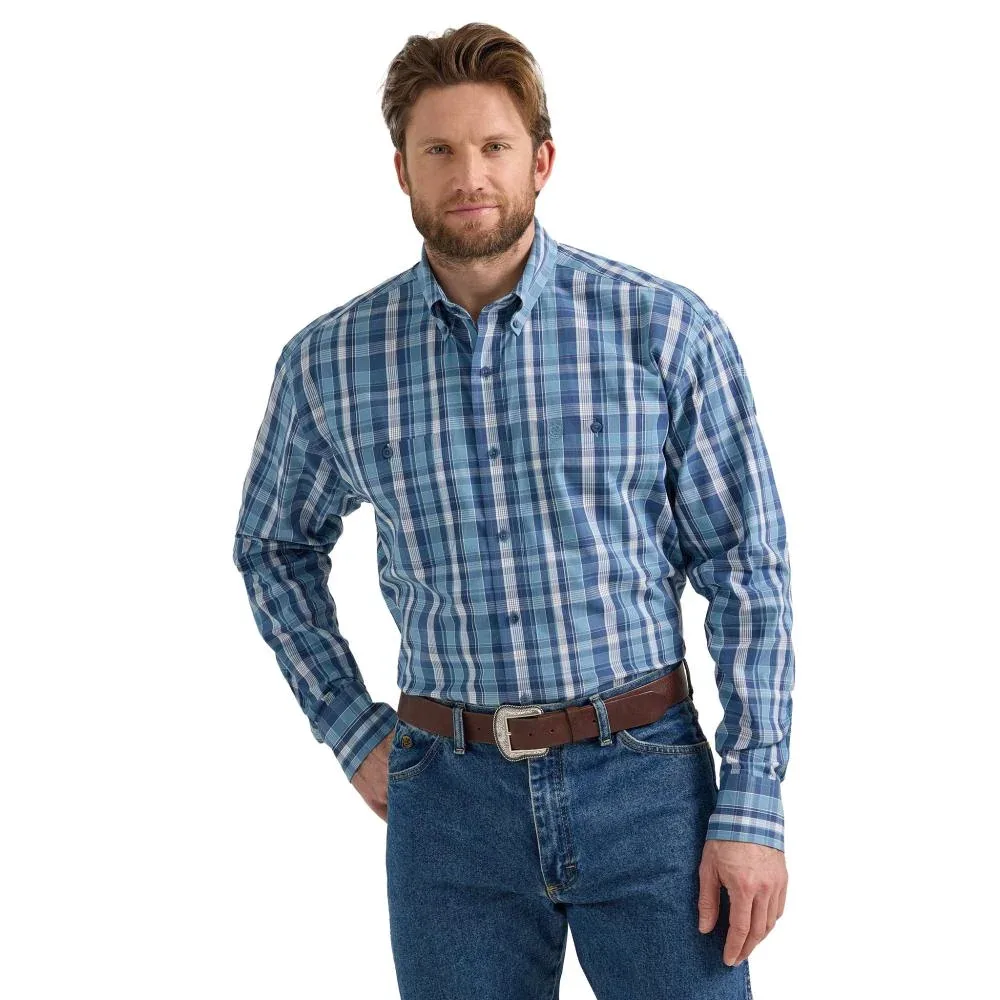 Wrangler Men's George Strait Long Sleeve Button Down
