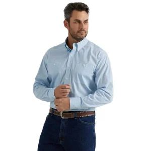 Wrangler Men's George Strait Long Sleeve Button Down