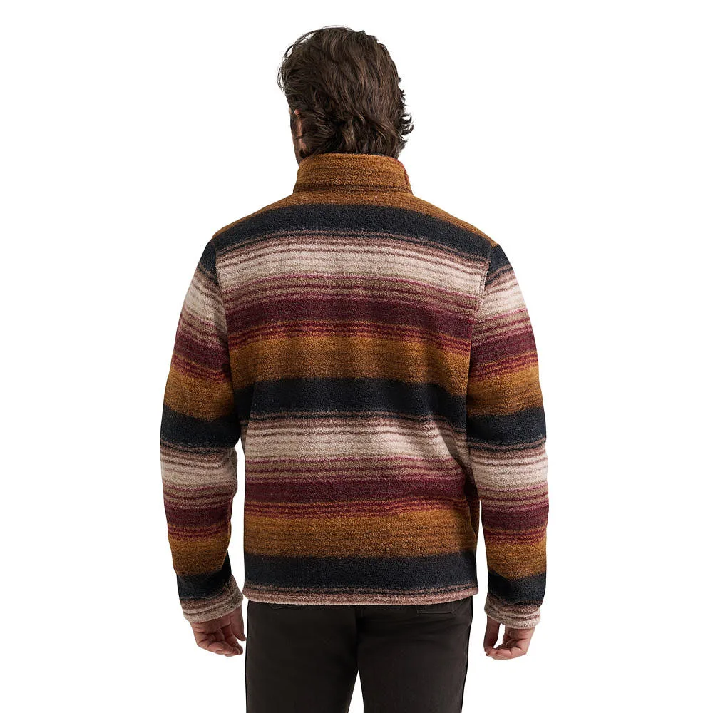 Wrangler Men's Hay Away Sherpa Aztec Port Stripe Pullover - Image 2