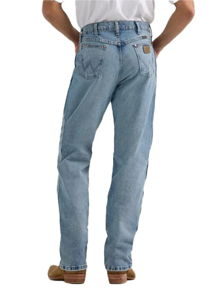 Wrangler Mens Light Wash Vintage Inspired Jeans