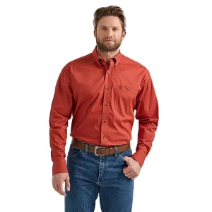 Wrangler Mens Sienna Printed Long Sleeve Button Shirt