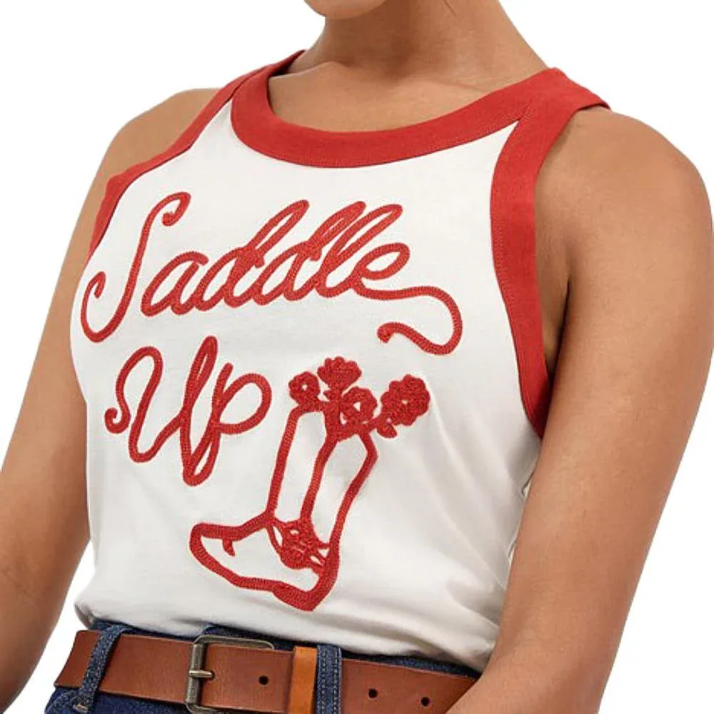Wrangler Modern Womens Saddle Up Ringer Tee