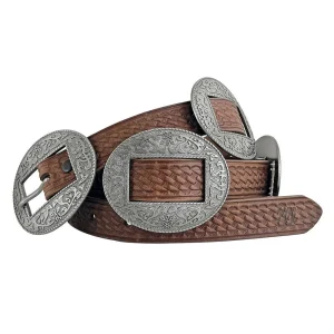 Wrangler Women's Concho Tooled Belt