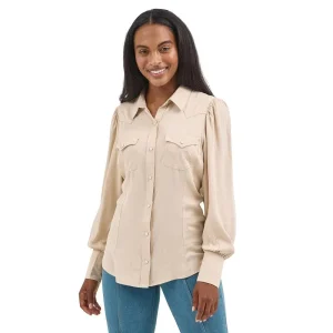 Wrangler Women's Cream Poet Sleeve Top