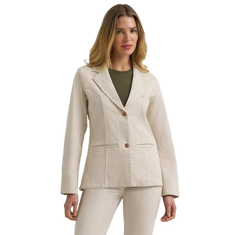 Wrangler Women's Cream Stripe Blazer