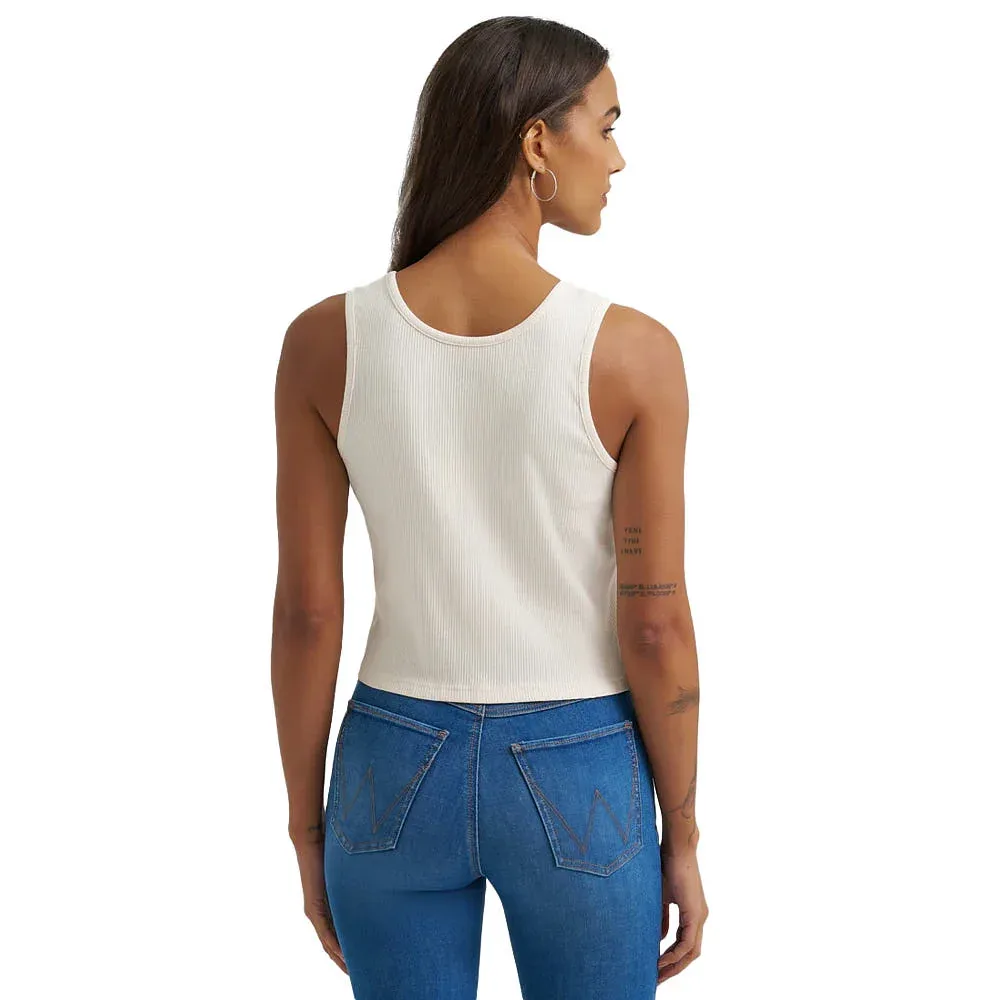 Wrangler Women's Logo Whisper White Tank - Image 2