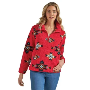 Wrangler Women's Retro Americana Sherpa Pullover