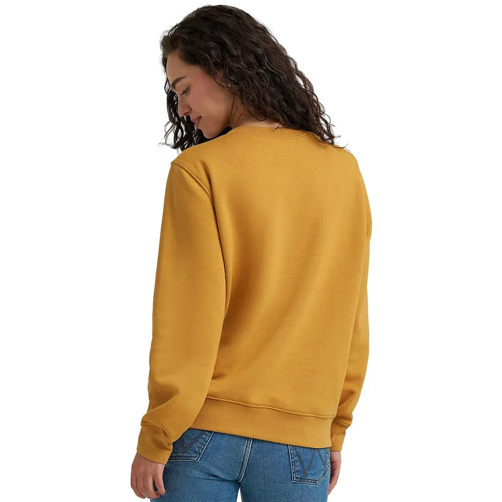 Wrangler Women's Spruce Yellow Cowboy Crew Neck - Image 2