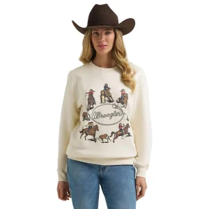 Wrangler Women's White Rodeo Event Sweatshirt