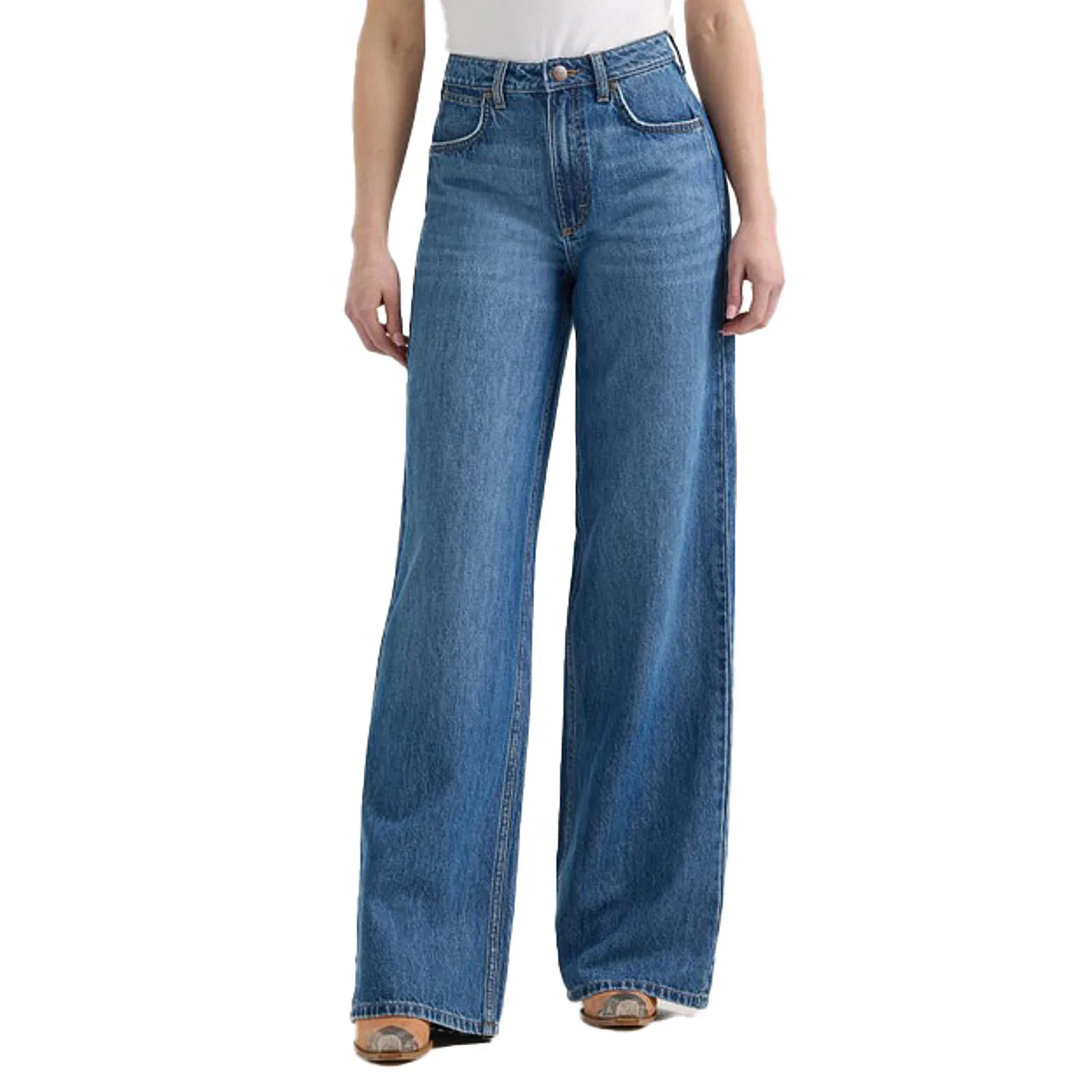 Wrangler Womens Yvette High Rise Wide Leg Jean - Image 2