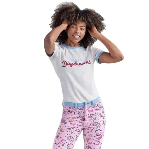 Wrangler x Barbie Women's Denim Daydreams Worn White Tee