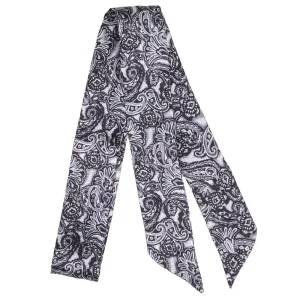 Wyoming Traders Silver Smoke Paisley Twilly