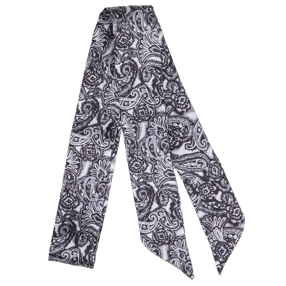 Wyoming Traders Silver Smoke Paisley Twilly