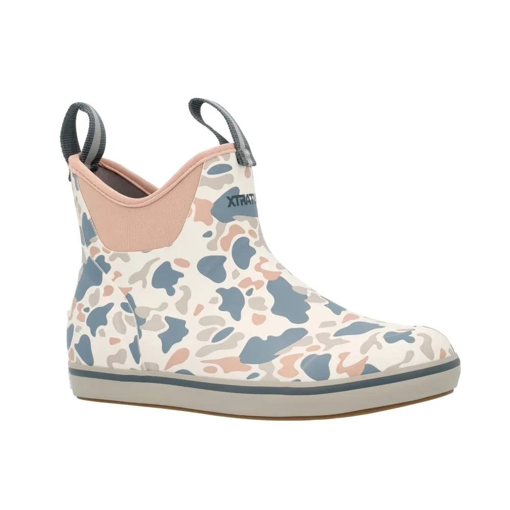 Xtratuf Womens Ivory Duck Camo 6In Ankle Deck Boot