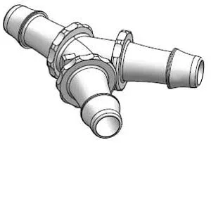 Y Hose Barb Connectors, 0.25" Insert