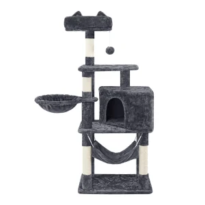 Yaheetech 55-in Multi-Level Cat Tree with Condo, Hammock and Basket