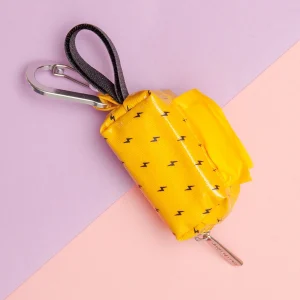 Yellow with Black Bolts Waste Bag Dispenser
