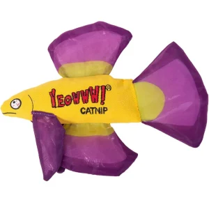 Yeowww Mo Betta Fish Catnip Cat Toy Purple,