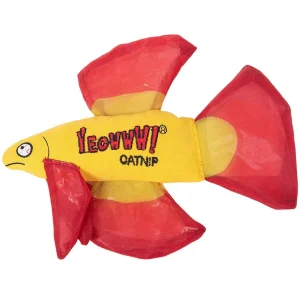 Yeowww Mo Betta Fish Catnip Cat Toy Red,