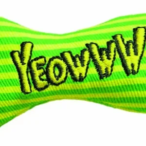 Yeowww Stinkies Catnip Toy Yellow, Green, 3 in