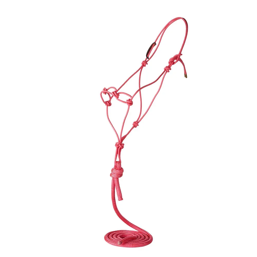 Yoder Equine Products Chain Knot Rope Halter with Atatched Lead Rope