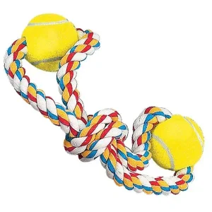Zanies Tennis Ball Rope Toys for Dogs