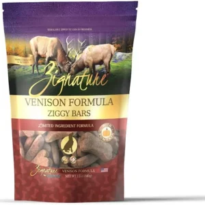 Zignature Ziggy Bar Venison Training Dog Treat, 12 oz