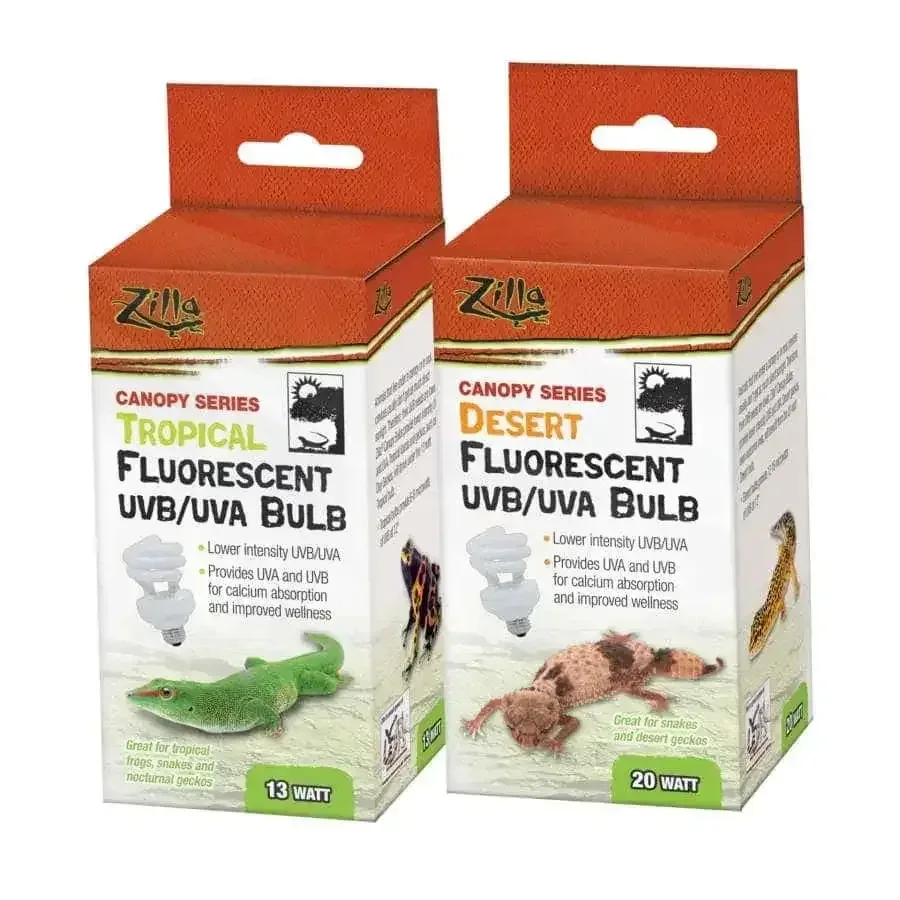 Zilla Canopy Series Fluorescent UVB/UVA Bulbs