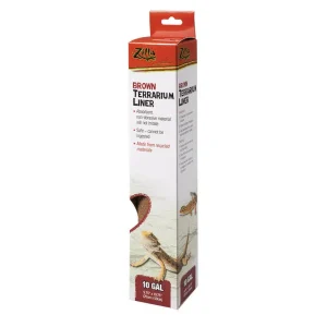 Zilla Reptile Terrarium Liner Brown, 1ea/10/20X gal
