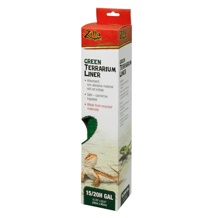 Zilla Reptile Terrarium Liner Green, 1ea/15/20H/30X gal