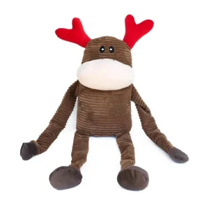Zippypaws Holiday Crinkle Reindeer Jumbo