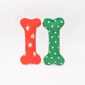 Zippypaws Holiday Patterned Bones Large 2-Pack