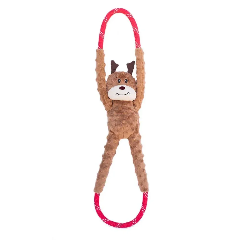 Zippypaws Holiday RopeTugz Reindeer