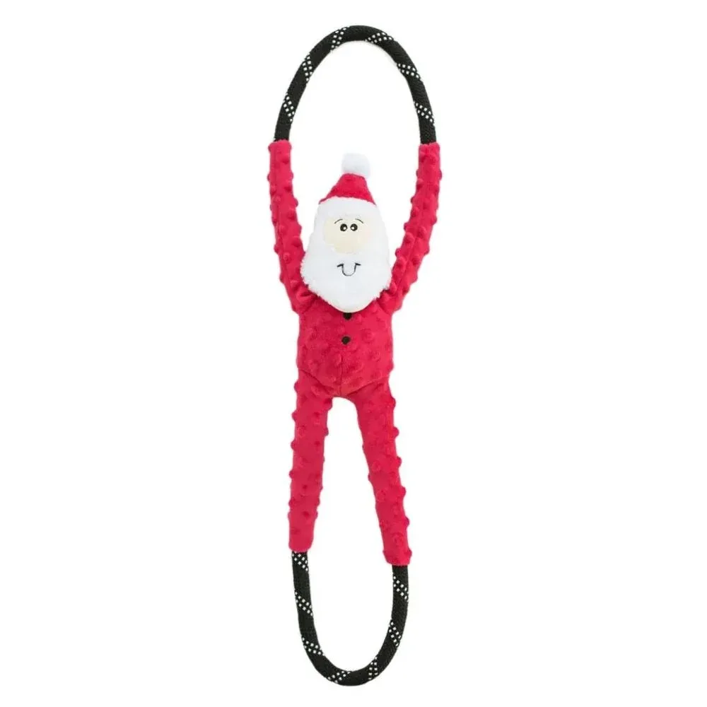 Zippypaws Holiday RopeTugz Santa