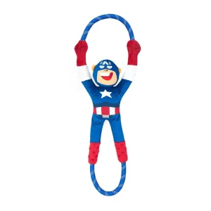 Zippypaws Marvel Ropetugz Captain America