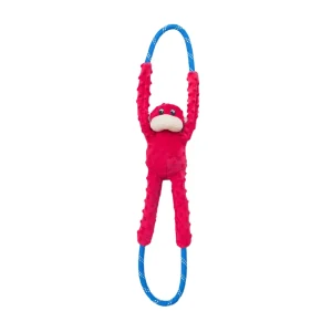 ZippyPaws RopeTugz Monkey Dog Toy Red