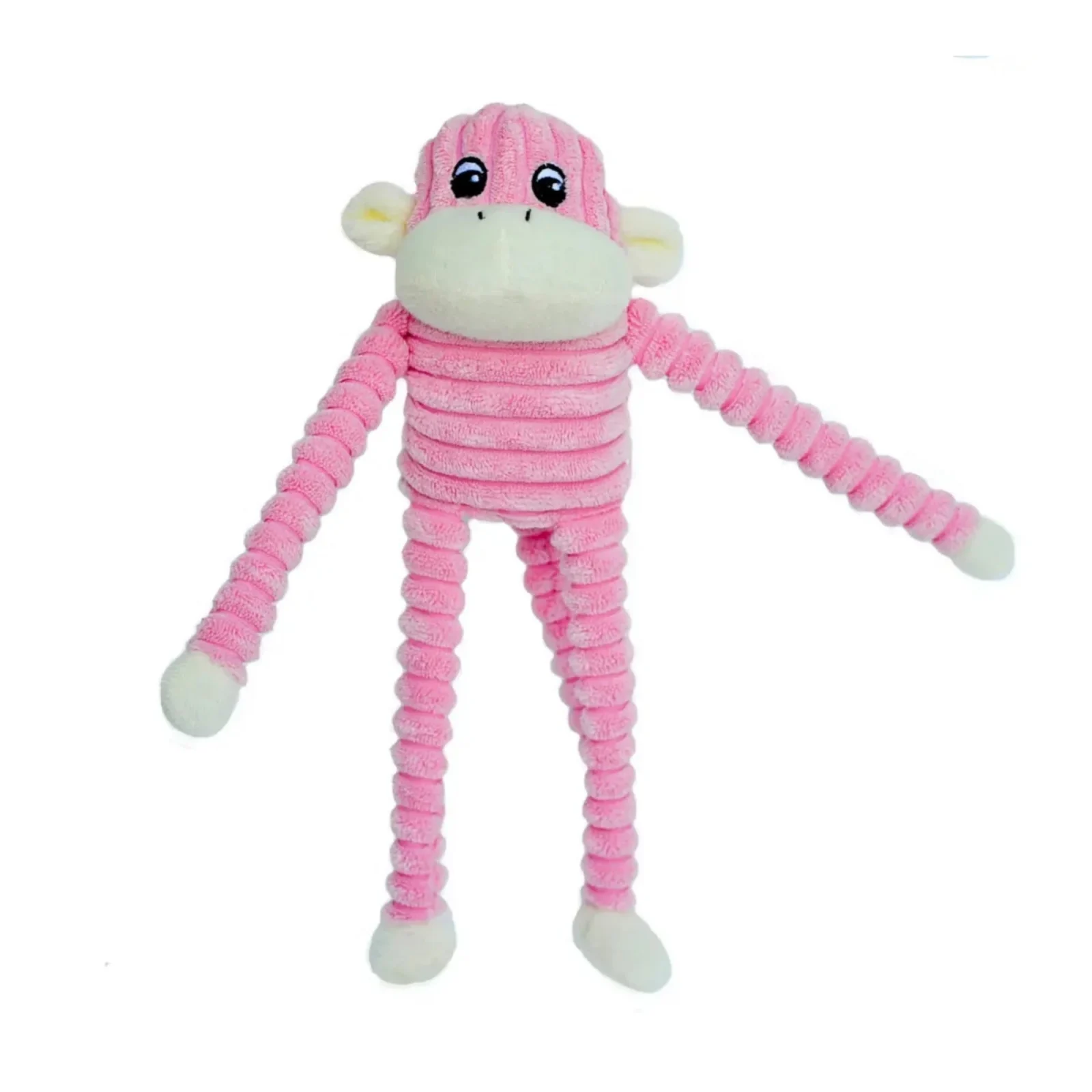 ZippyPaws Spencer the Crinkle Monkey Dog Toy Pink Small