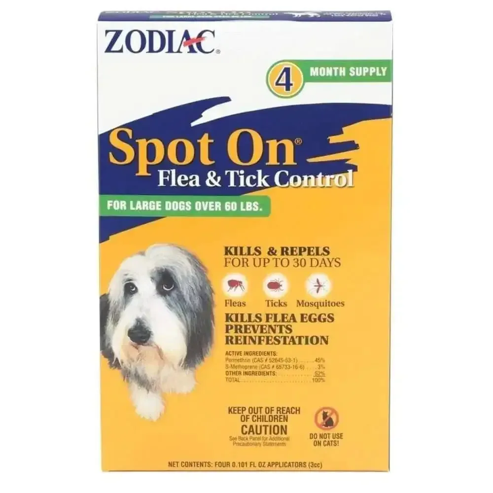 Zodiac Flea and Tick Spot On for Dogs 1ea/Large, Over 60 lb