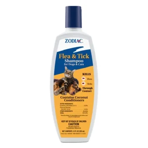Zodiac Flea & Tick Shampoo for Dogs & Cats 12oz Bottle