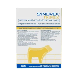 Zoetis Animal Health Synovex Primer Implants 100 Count
